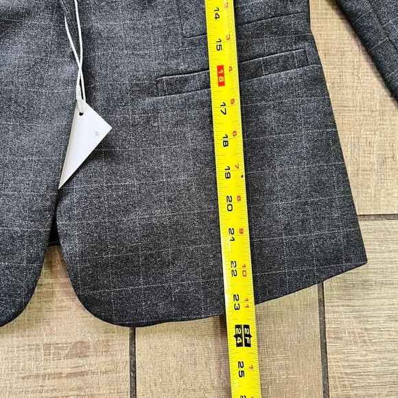 NEW Modful Gray Checkered Blazer Jacket Size Small NWT Tailored Classic Fit - Picture 7 of 8